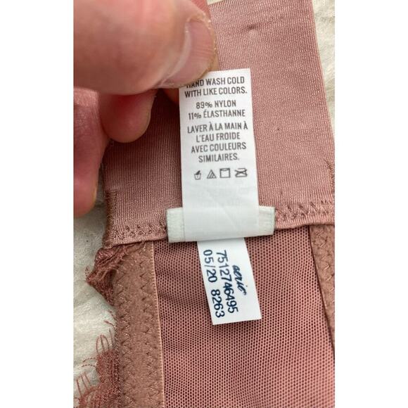 Aerie Women's Size 34B Mauve Pink Lace Real Power Balconette Bra - Picture 8 of 8